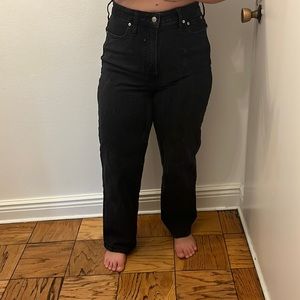 Madewell The Curvy Perfect Vintage Wide Leg Jean, size 30, washed black